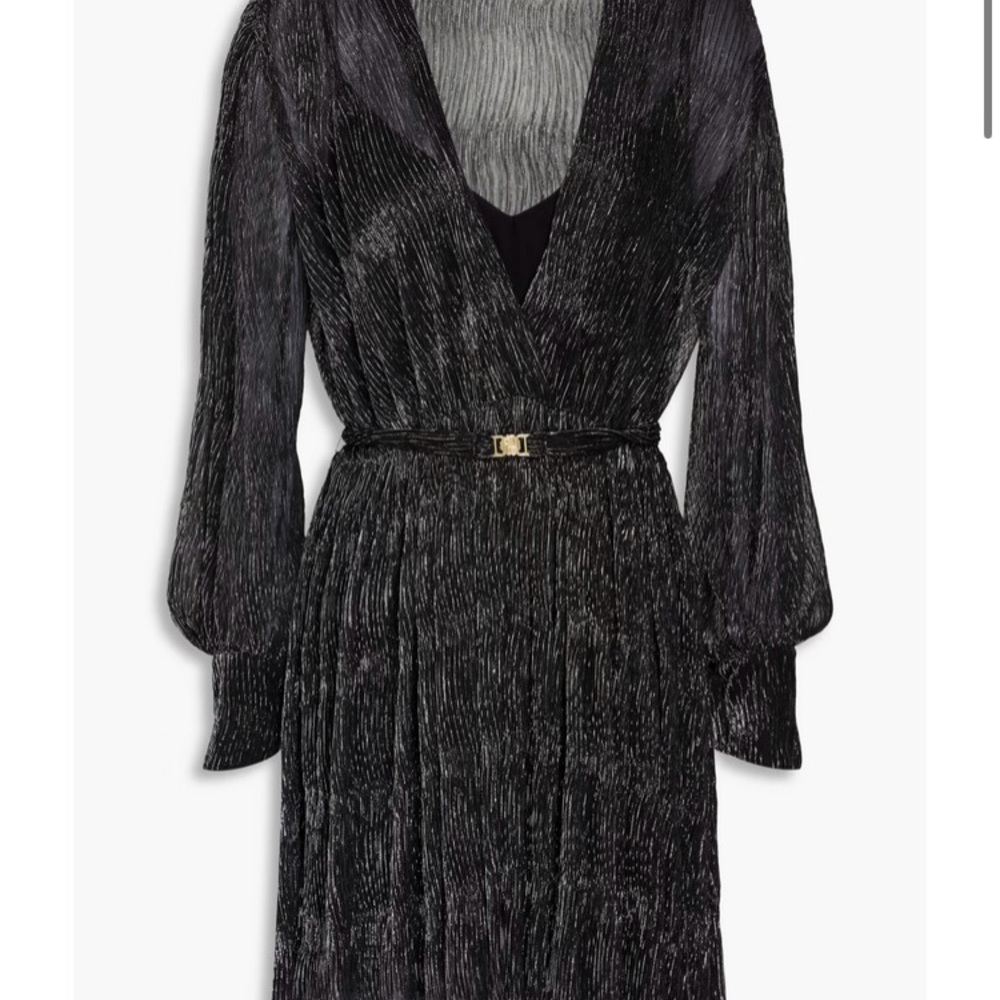 Elegant Black Pleated Dress sparkly